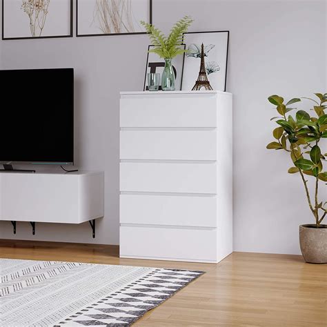 5 drawer dresser white|modern white 5 drawer dresser.